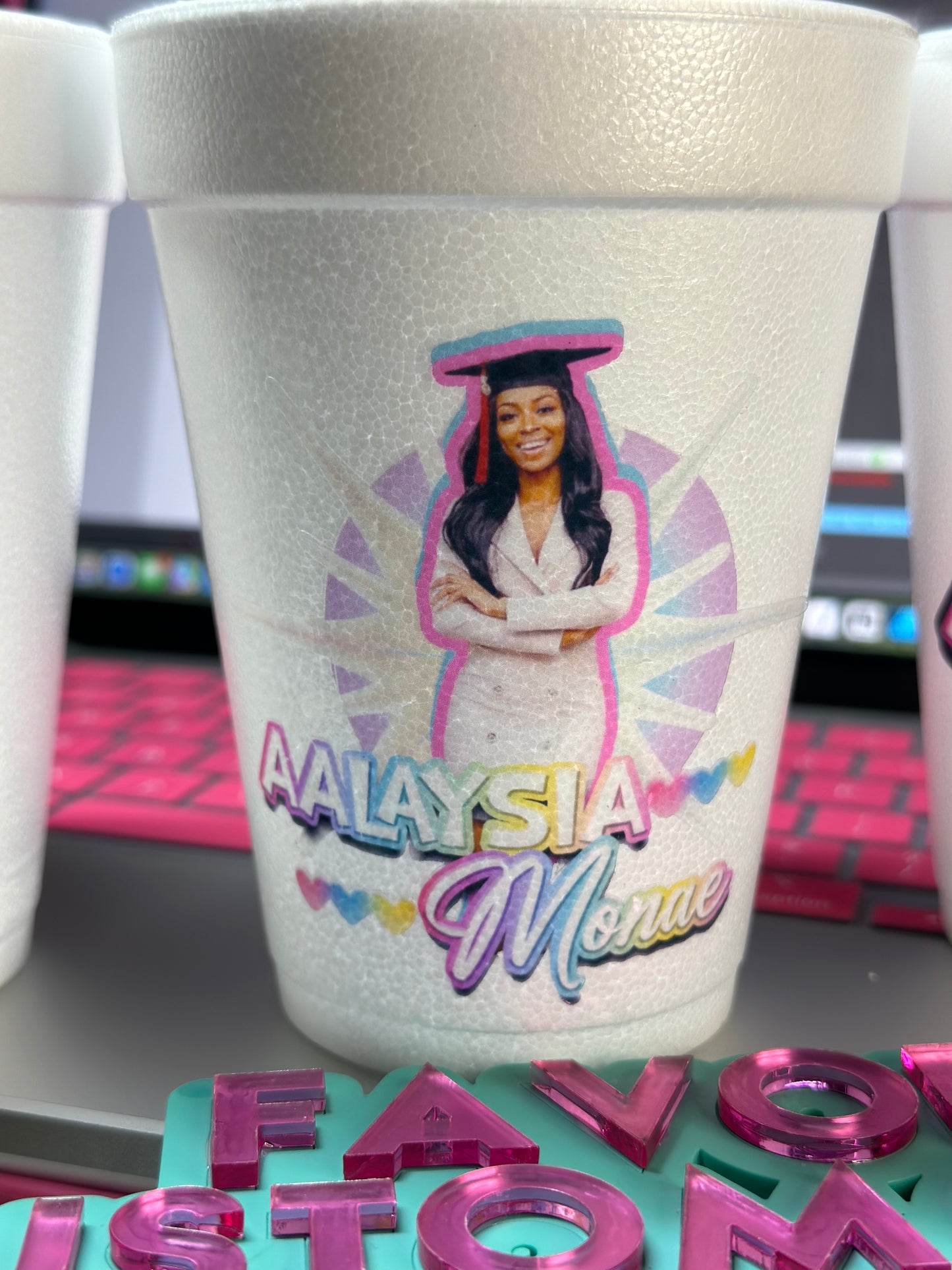 Custom Foam Cups- SOLD BY THE DOZEN ONLY